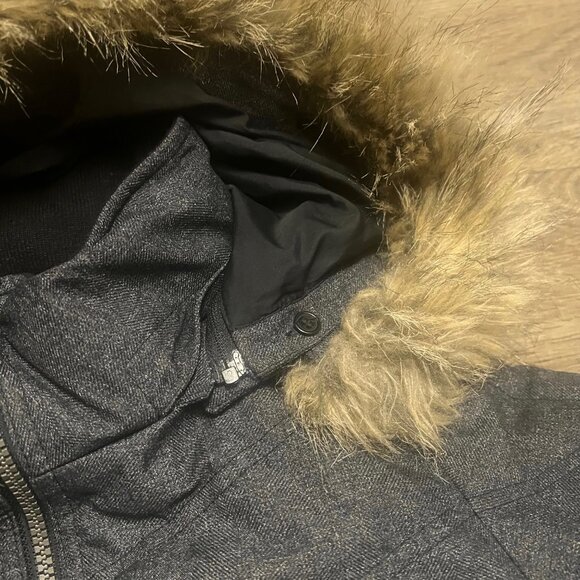 Prana Ronnie Down Jacket Puffer Coat Trench Long Charcoal Gray Size Small - Picture 9 of 11